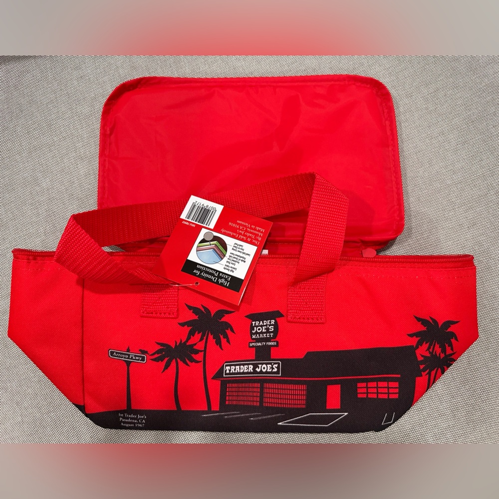 Trader Joe’s red mini insulated tote